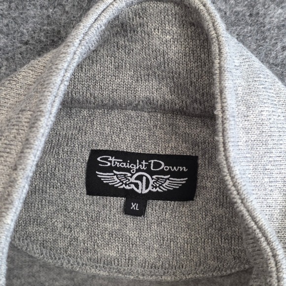 Straight Down Vest Mens XL Gray Dallas Stars Fleece Full Zip Pockets Golf - Picture 4 of 11